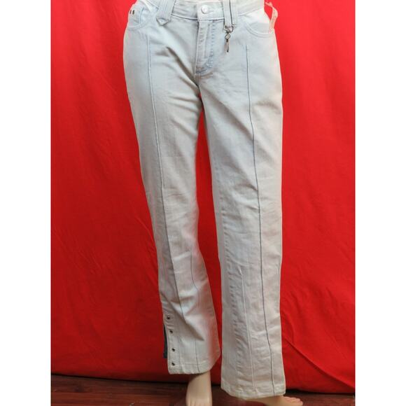 NWT MARC JACOBS 295092 LIGHT WASH STRAIGHT LEG DENIM COTTON WOMEN PANTS JEANS 6 - Picture 1 of 12